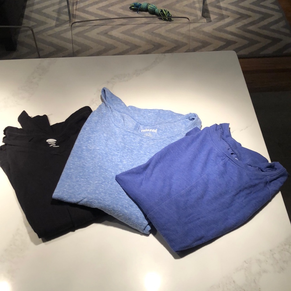 Three long sleeve shirts from old navy.  Girls Size 10–12